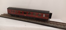 O gauge 7mm EXLEY 3rd Class Brake Corridor Coach LMS Maroon '6888 VINTAGE COARSE