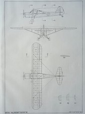 WW2 BRITISH Aircraft BRITISH TAYLORCRAFT AUSTER IV Scale Design Plan c1944