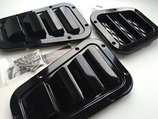 Land Rover Defender 90, 110, Wing Top Grille Vents Set X3, SIDE RHS, Gloss Black