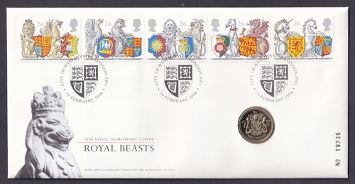 Coin stamps cover - cover, 1998