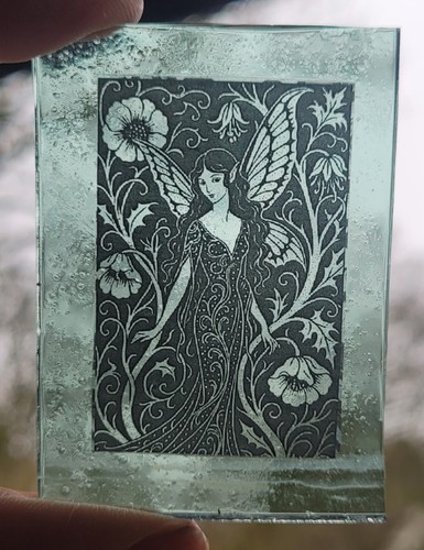 Stained glass fairy goddess