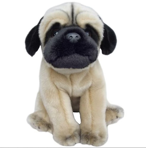 Fawn pug plush - pug, soft