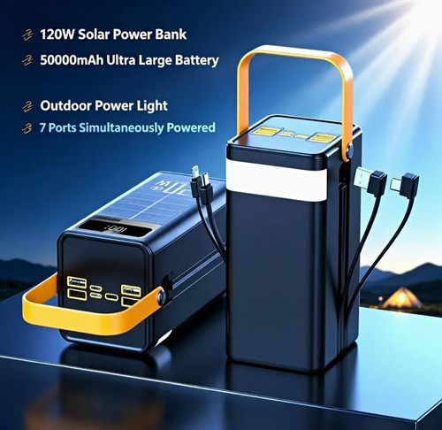 120w 50000mah solar power bank - 50000mah,
