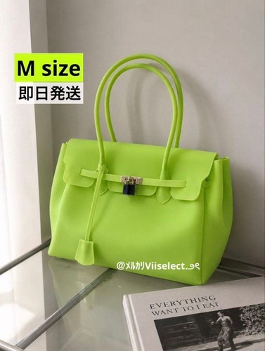 Lightgreen pvc jelly tote bag - pvc,