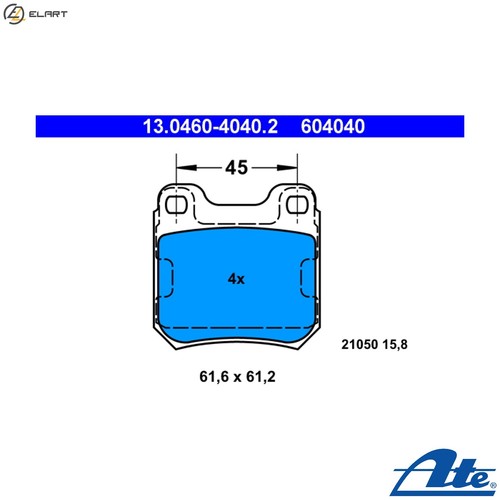 Brake pad set disc - brake,