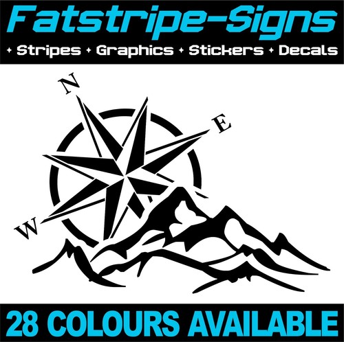 Mountain compass stickers - mountain,