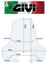 Only Windshield Transparent Honda SH 300 i 2007 2008 2009 2010 GIVI 308A