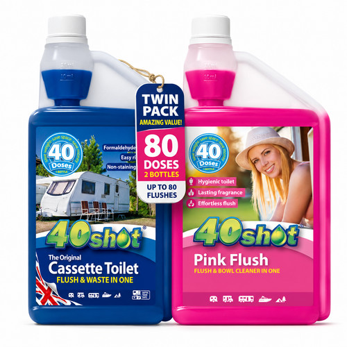 Shot blue pink toilet - &,