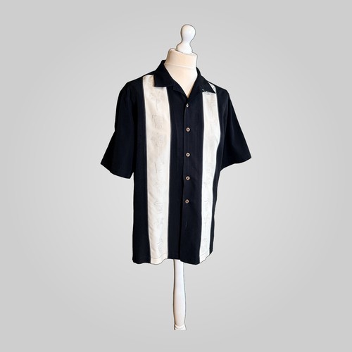 Mens panel camp collar shirt - mens,
