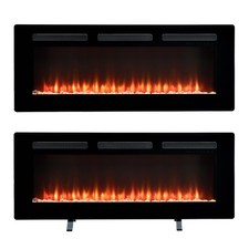 Dimplex Sierra 48 Optiflame Media Wall Fireplace 48"/122cm Glass Electric Fire