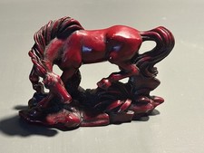 Vintage Red Resin Horse
