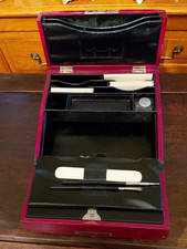 Quality Victorian Leather Antique Stationery Writing Box by J C  Vickery London