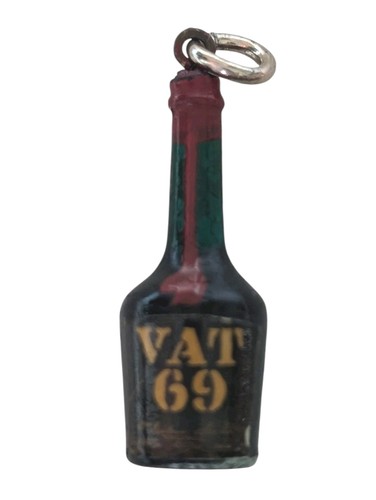 Vintage whiskey bottle - charm,