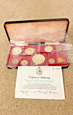 Bahamas 1971 Proof Set Including 4 Silver Coins ~ COA Card ~Case ~ Franklin Mint