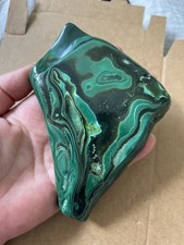 Large Malachite Freeform Slice Stone Emotional Healing Protection 12cm 277g