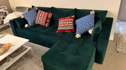 Dako green tufted corduroy - green,