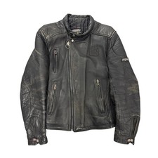 Vintage Segura Leather Moto Jacket Men Black International Sportswear France