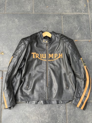 Real leather triumph racing - leather,