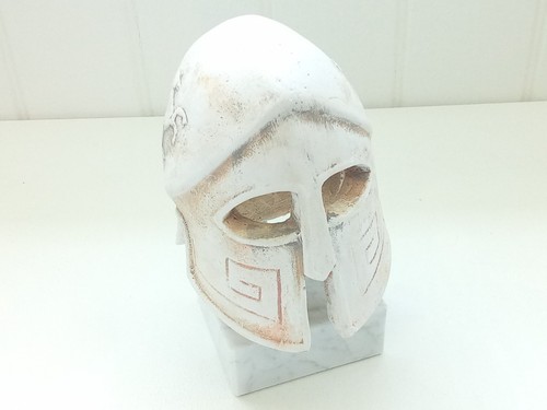 Greek ceramic helmet ancient - helmet,