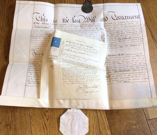 Indenture 1874 vellum - indenture, on