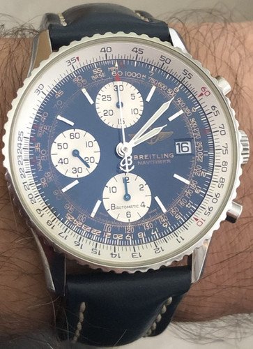 Rare blue dial breitling old - breitling,