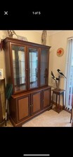 Morris Furniture Solid Display Cabinet with Mirror  And Light