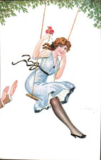 Swinging Lady- Vintage Artist