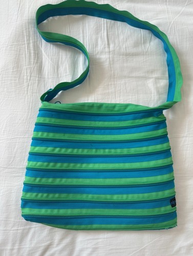 Funky blue green striped - blue,