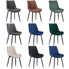 2* Faux Leather Velvet Dining