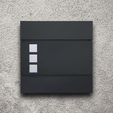 Large Mailbox Steel Wall-Mounted Square Letterbox Key Lock Parcel Post Box