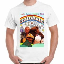 Rainbow T-SHIRT TV Show ZIPPY GEORGE BUNGLE KIDS 70S 80S 90S PUPPETS TEE