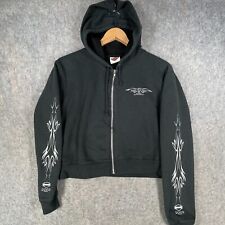 Vintage Harley Davidson Hoodie Womens Medium Black 2003 Black Hills Rally Jacket