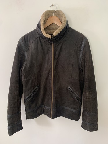 Leather aviator jacket - leather,