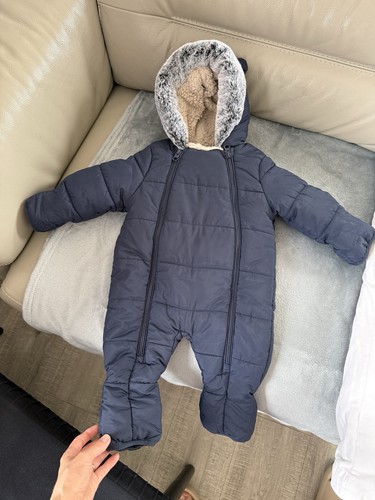 George navy hooded snowsuit - george,