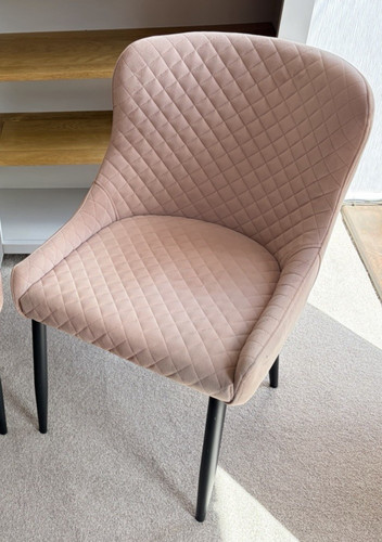Light pink upholstered dining - upholstered,