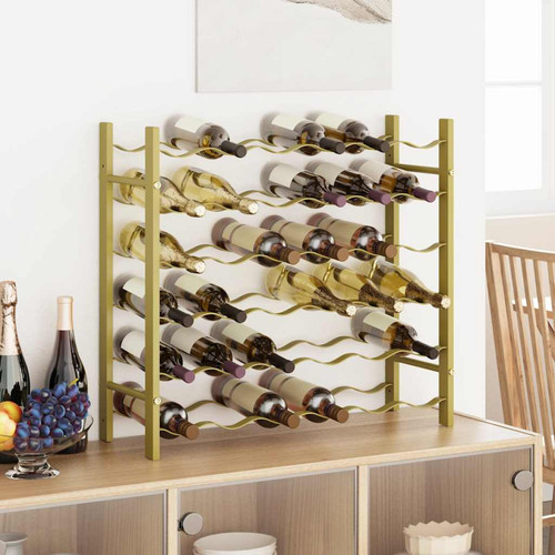 Wine rack gold metal - gold,