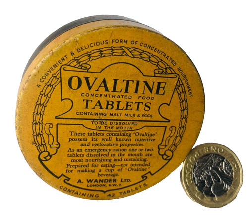Advertising tin metal ovaltine - advertising,