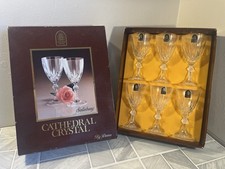 Dema Italian Lead Crystal Wine Glasses X6 Cathedral Crystal