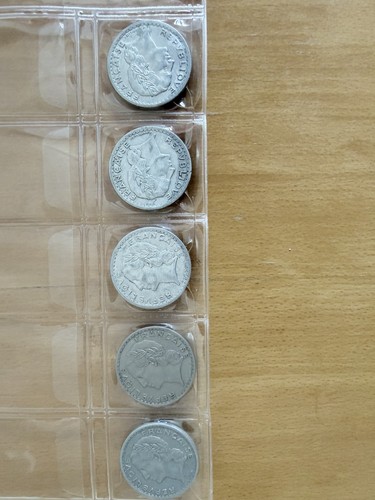 French francs silver coins - francs,