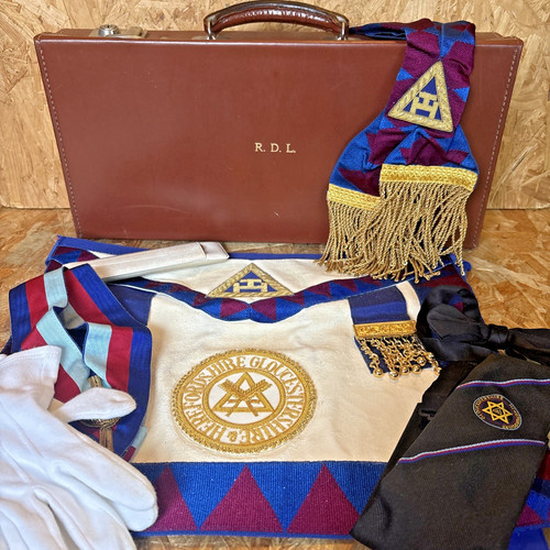 Vintage masonic leather - leather, case