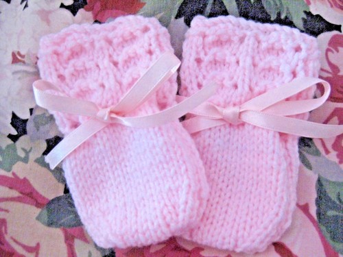 Lovely hand knitted - hand, baby