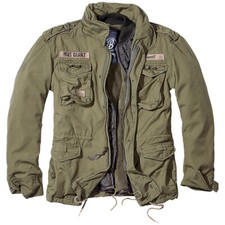 BRANDIT CLASSIC M65 MENS FIELD JACKET WARM LINING HUNTING PARKA ARMY COAT OLIVE 