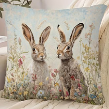 X2 Rabbit Hare Cushion Covers