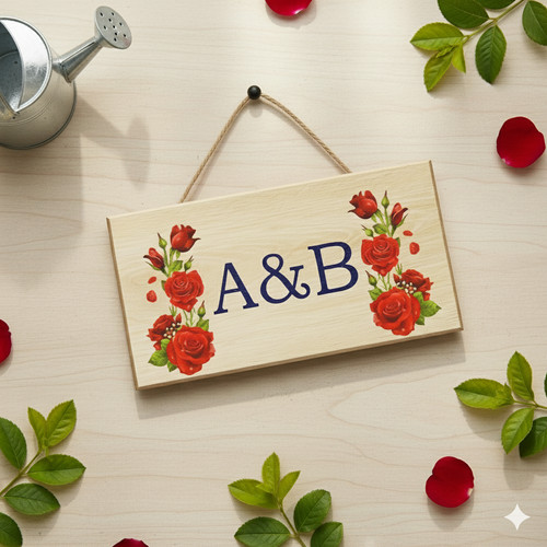 Personalised wooden hanging - personalised,