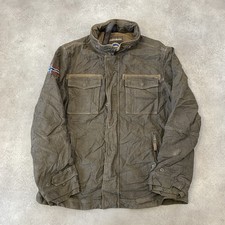 Napapijri Field Jacket Mens XL M65 Vintage Military Coat, Brown