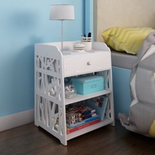 Bedside Table White Drawer