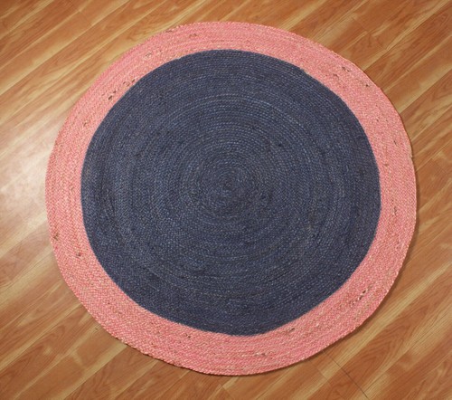 Carpet rug jute round - rug,