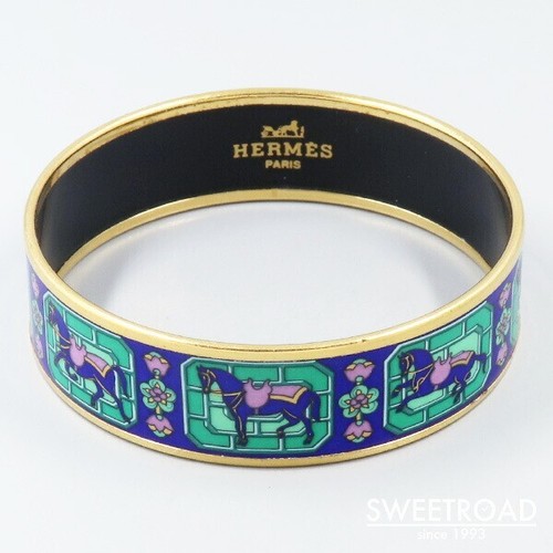 Hermes emaille bangle - hermes, gm