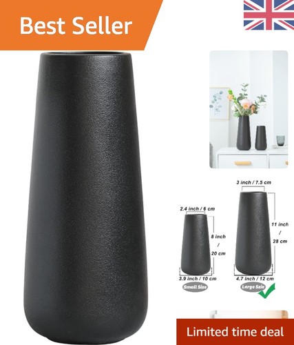 Tall black ceramic vases - tall,