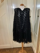 Black Long Hand Knitted Hippy